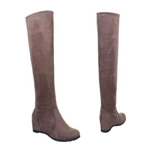 Dámske čižmy nad kolená basic ladies 0-68SW khaki - Image 3