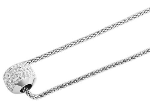 Prívesok s retiazkou Oreo oceľ crystal SG650 strieborný - Image 3