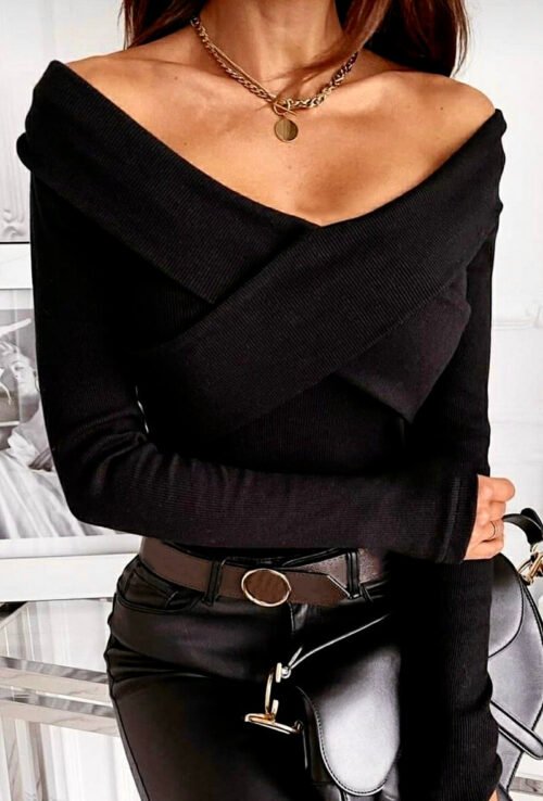 ITALY Dámsky úpletový pulover casual romantic 2680elle - Image 8
