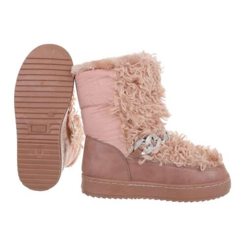 Dámske čižmy snehule ovčie rúno kožušina 589SW pink - Image 2