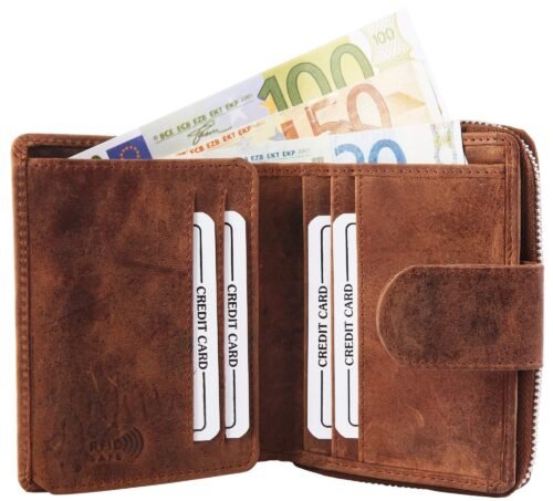 Peňaženka unisex luxusná kožená Verrelli praktická RFID LV0078 - Image 2