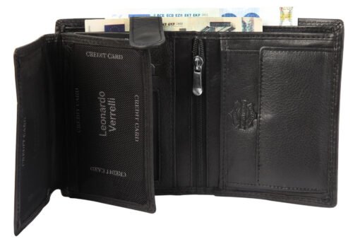 Peňaženka pánska kožená Verrelli prešívaná RFID LV0135 - Image 2