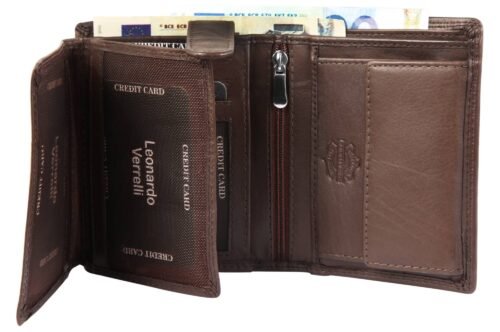 Peňaženka pánska kožená Verrelli prešívaná RFID LV0135 - Image 4