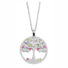 Prívesok s retiazkou Circle Tree Strom života oceľ 5010028 crystal