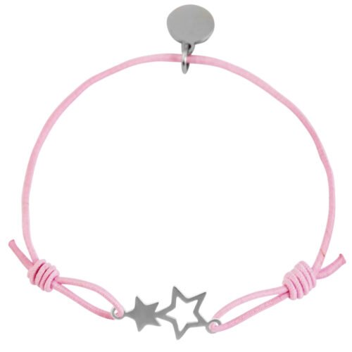 Náramok šnúrka Stars oceľ módny fashion AK1771SG