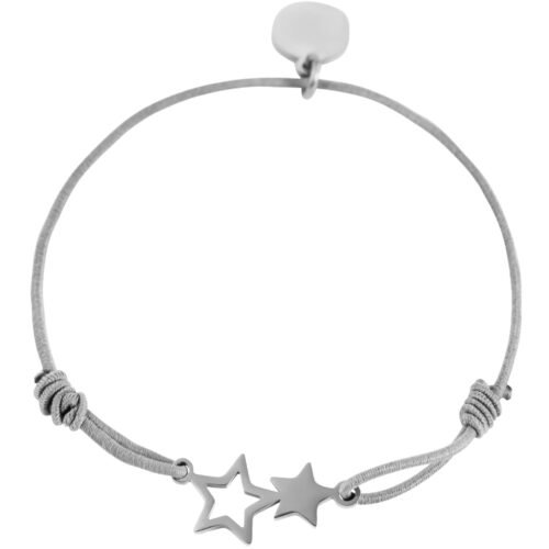 Náramok šnúrka Stars oceľ módny fashion AK1771SG - Image 3