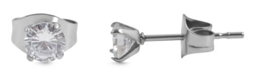 OCEĽ Dámske náušnice crystal okrúhle strieborné studs 505039SG - Image 3