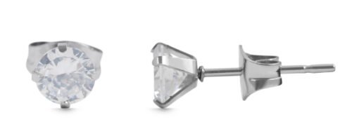 OCEĽ Dámske náušnice crystal okrúhle strieborné studs 505039SG - Image 2