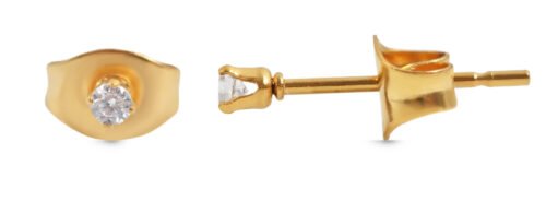 OCEĽ Dámske náušnice crystal okrúhle IP gold studs 505039SG - Image 5