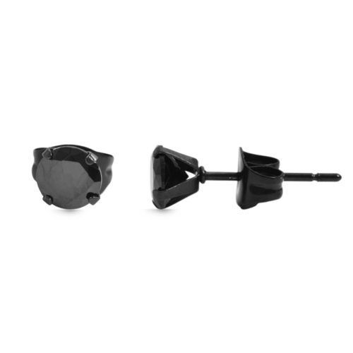OCEĽ Dámske náušnice crystal black čierne studs 505040SG