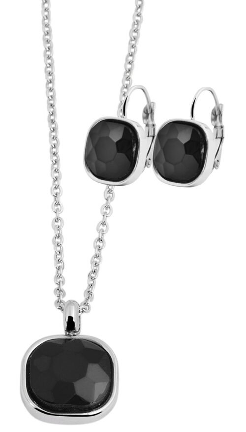 Set retiazka prívesok náušnice oceľ crystal 512-2SG100 3 farby - Image 3