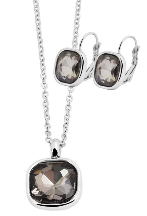 Set retiazka prívesok náušnice oceľ crystal 512-2SG100 3 farby - Image 4