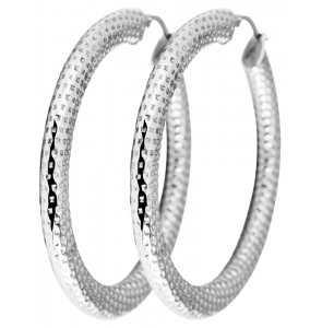 Náušnice dámske oceľ Kruhy vzor 40 mm 5130041SG strieborné