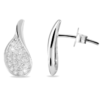 Dámske náušnice elegant tear crystal 14 mm striebro 53052