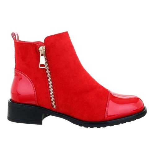 Dámske nizke čižmy členkové topánky červené red