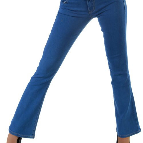 Bootcut rifle fashion zvonove nohavice 067 denim blue