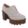 Dámske poltopánky na platforme Oxford fashion 99-59SW sivé