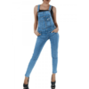 Dámske jeansy rifle na traky slim chic trendy 9998 denim blue