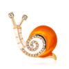 Brošňa mini Slimak Orange crystal A400