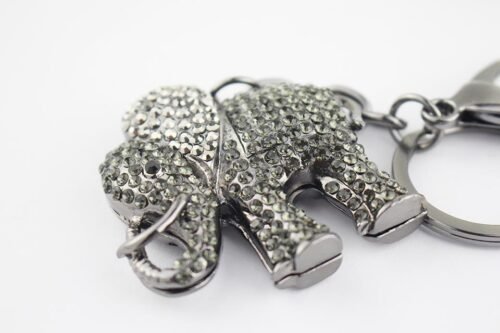Prívesok na kľúče Elephant crystal strieborná - Image 4
