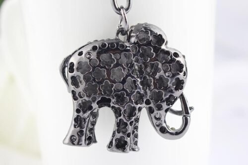 Prívesok na kľúče Elephant crystal strieborná - Image 3