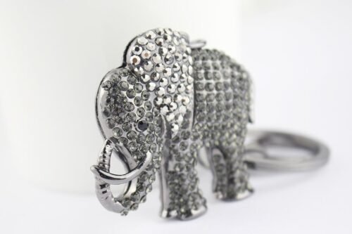 Prívesok na kľúče Elephant crystal strieborná - Image 5