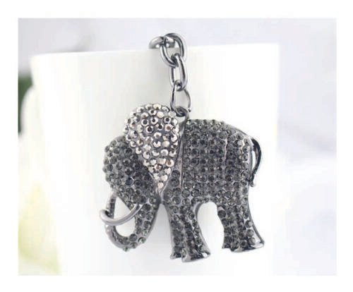 Prívesok na kľúče Elephant crystal strieborná