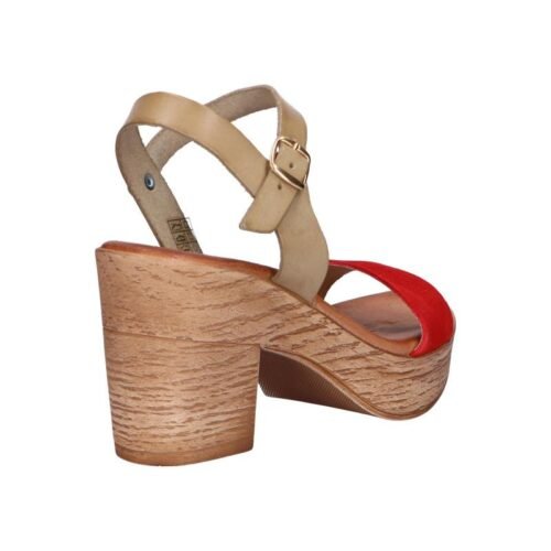 Valerias dámske sandále kožené 622200 letné multicolor drevaky - Image 6