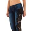 Dámske nohavice rifle slim sexi cipka 749SW120 dark blue