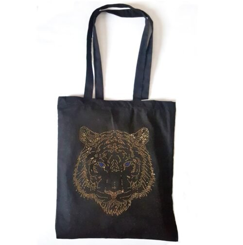 MB plátená taška Gold Tiger crystal - Image 2
