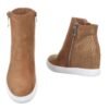 Dámske sneakers topánky platforma klinove hightop 4833SW130 camel