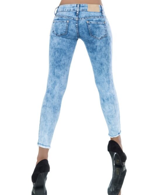 Dámske exkluzivne rifle ripped fashion skinny 1901 denim derave - Image 2