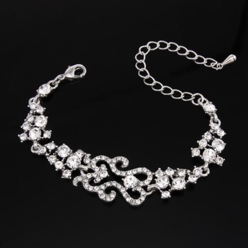 Dámsky náramok strieborný a zlatý crystal 332 - Image 3