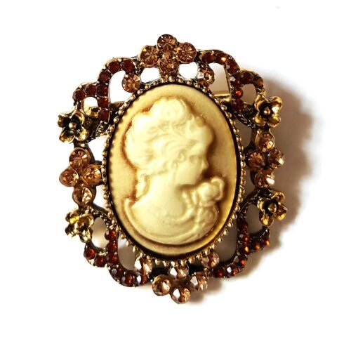 Brošňa Antique Cameo crystal 230