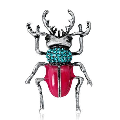 Brošňa Chrobák Beetle farebná crystal 190