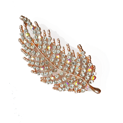 Brošňa Vintage Feather Pierko elegant fashion A160 crystal