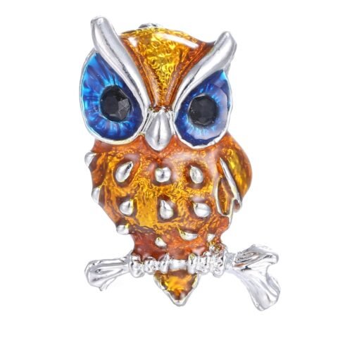 Brošňa Sova mini farebná crystal 180