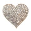 Brošňa Srdce magneticka crystal strass