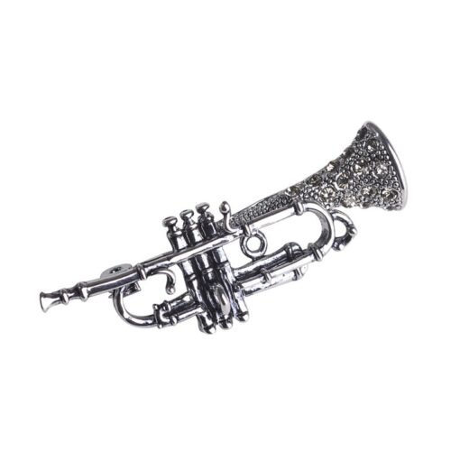 Brošňa Trubka silver crystal 350
