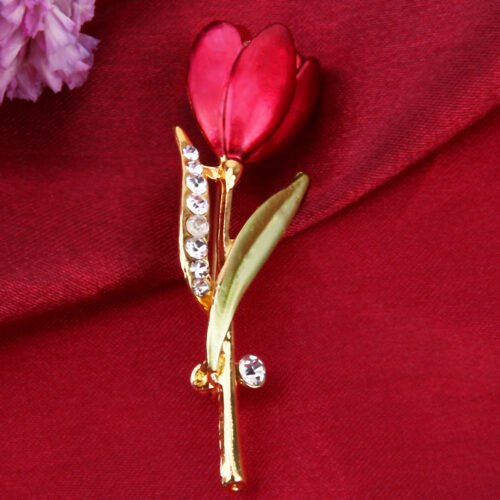 Brošňa Tulipán farebný crystal 120 - Image 3