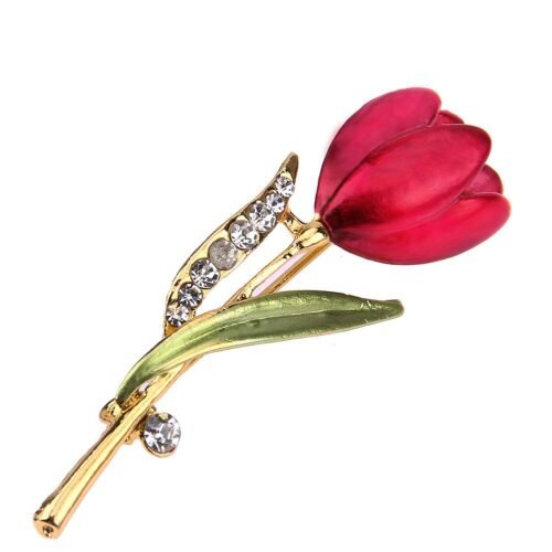 Brošňa Tulipán farebný crystal 120