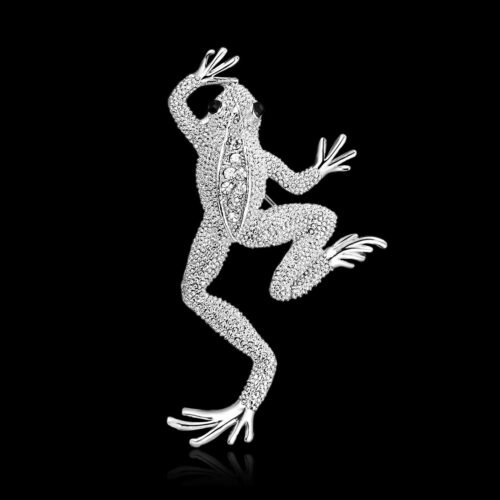 Brošňa Nature žabka žaba frog crystal A220 strieborná - Image 2