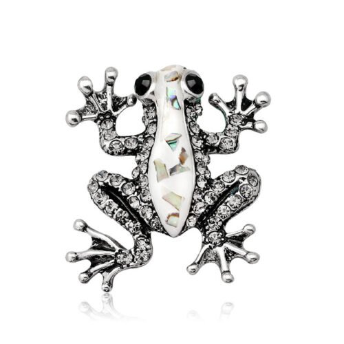Brošňa Žabka Pearl malá crystal 330