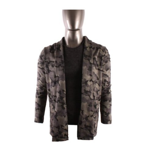 Pánsky military cardigan sveter army green 110