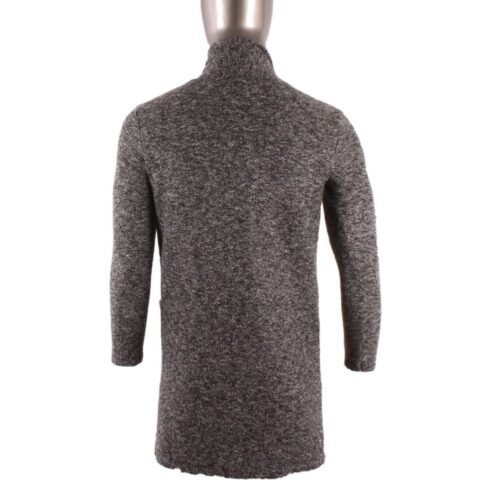 Pánsky mouchete kabát cardigan čiernohnedý 135 - Image 3