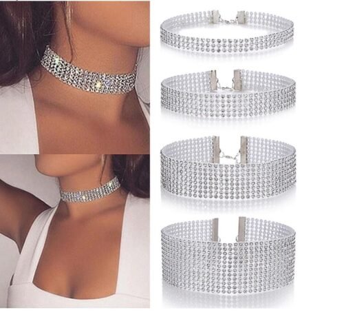 Náhrdelník spolocensky elegant choker crystal 10mm - Image 4
