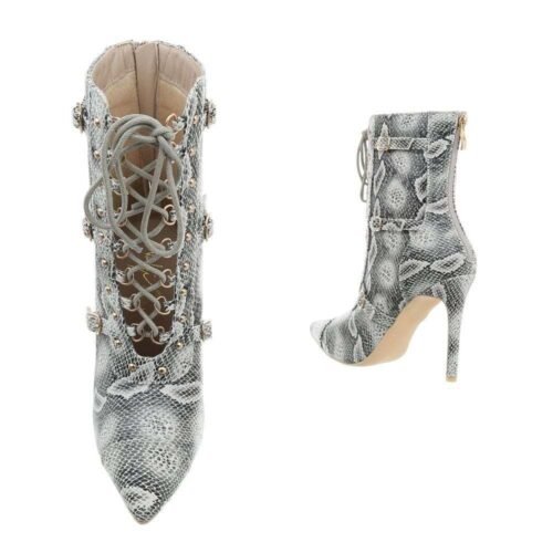Dámske čižmy šnurovacie vysoké JR-046SW140 snake - Image 3