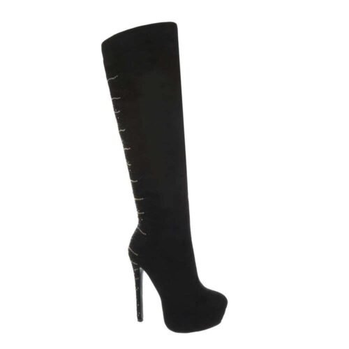 Dámske čižmy Crystal extra vysoké 2090 čierne black