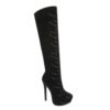Dámske čižmy ihlicky Crystal extra vysoké 2091 čierne black