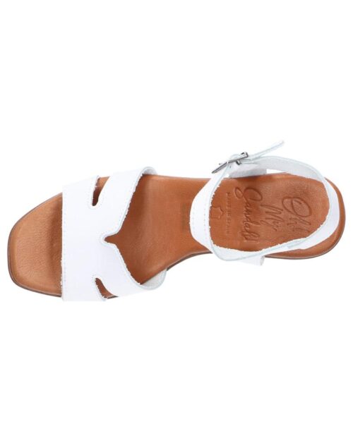 dámske sandále kožené letné drevaky biele